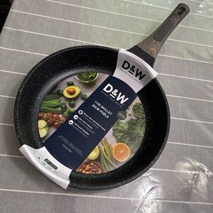 D&W Deane And White Cookware 11in Frying Pan Skillet Nonstick Interior Charcoal